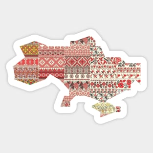 Ukrainian map Sticker